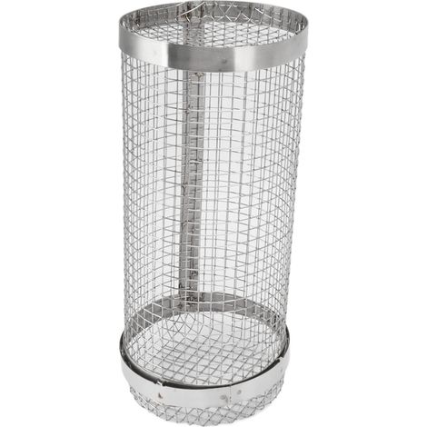 Panier à griller pour barbecue en acier inoxydable résistant à la chaleur et à la rouille, avec crochet, idéal pour le camping et les fêtes (20 cm / 7,9 pouces). (1/5)
