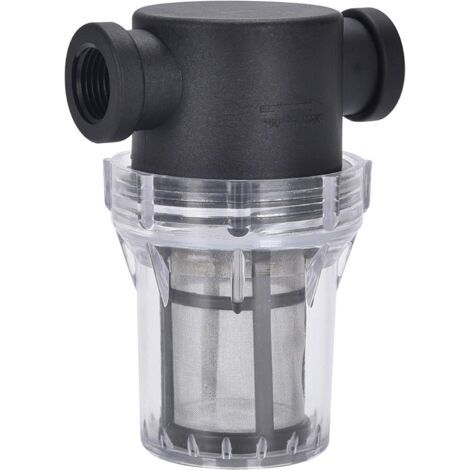 Accessori per idropulitrici, filtri per l'acqua, filtri per tubo flessibile con filettatura G1/2, copertura in nylon PA66, contenitore in policarbonato, rete in acciaio inox 304 (filtri per l'acqua co