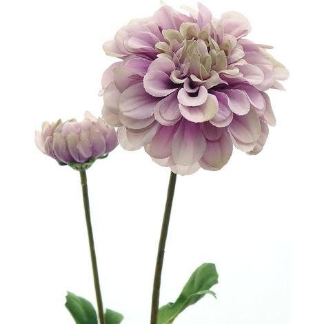GASPER Dekorative Dahlie mit Knospe Lila 63 cm - Kunstblumen