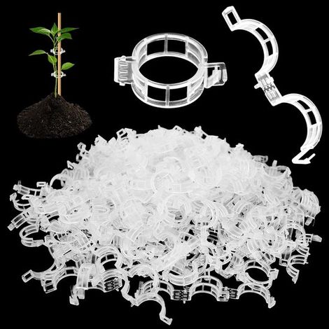 Confezione da 220 clip di supporto per piante, clip per pomodori, clip per piante rampicanti, clip di supporto per piante da giardino per fissare gli ortaggi (1/5)
