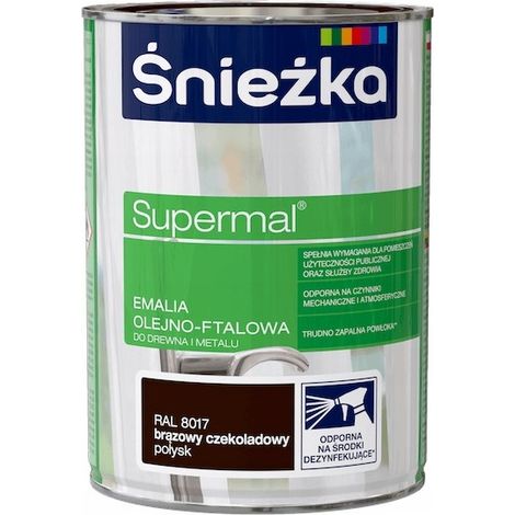 Śnieżka Supermal brillo chocolate marrón 8017 0,8l (1/2)