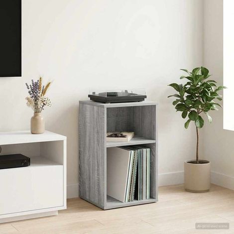 vidaXL Mueble para discos de vinilo Sonoma gris 38 x 33 x 61 cm (1/5)