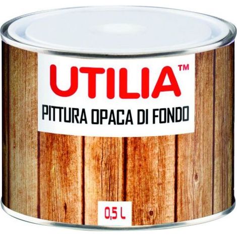 Utilia FONDO BIANCO OPACO PER LEGNO ml. 500 6 PZ