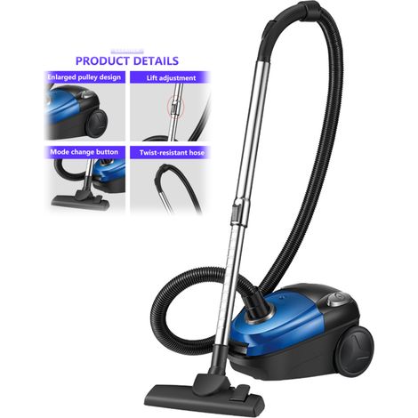 Aspirateur, Aspirateur domestique, Aspirateur sans sac 2000W, Câble 4.5 m Filtres haute efficacité, pour Tapis Sols durs etc (1/5)