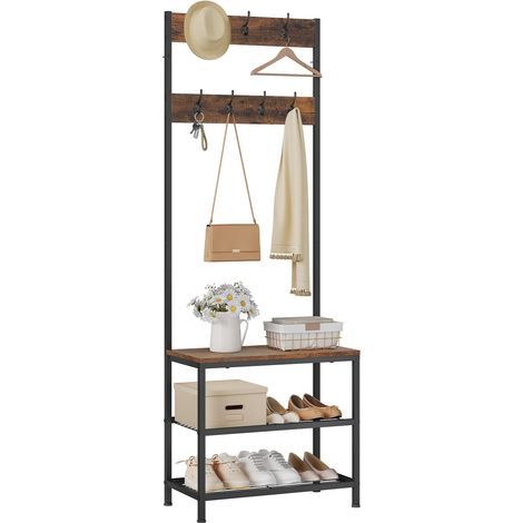 WOLTU Guardaroba d'ingresso 7 Ganci con Scarpiera - H170 cm