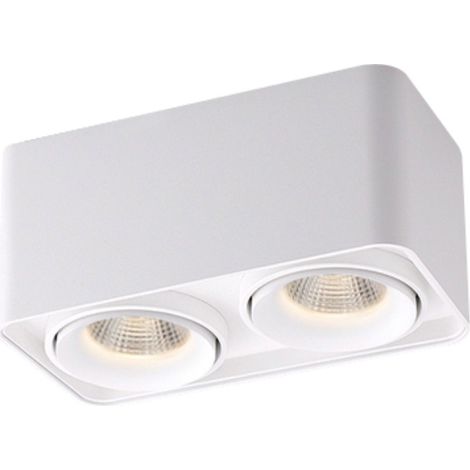 faretto LEDPlafoniere a LED in alluminio, faretti da parete/soffitto per interni, plafoniera quadrata bianca (1/3)