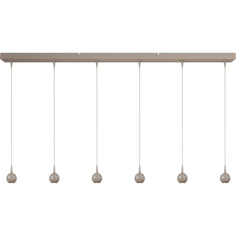Lampe suspendue à 6 lampes Talana terra beige Ø 6cm DTW - 2411-36-36-130-6 (1/3)