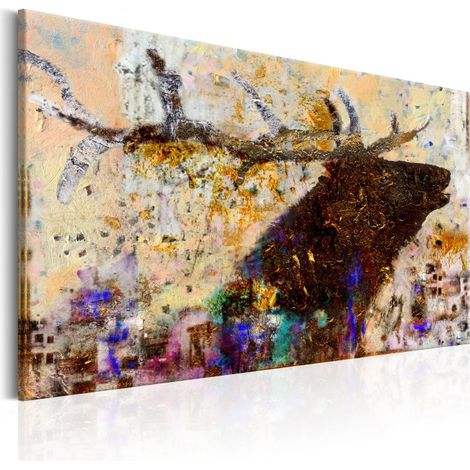 Tableau Imprimé "Golden Stag" 60 x 90 cm (1/2)