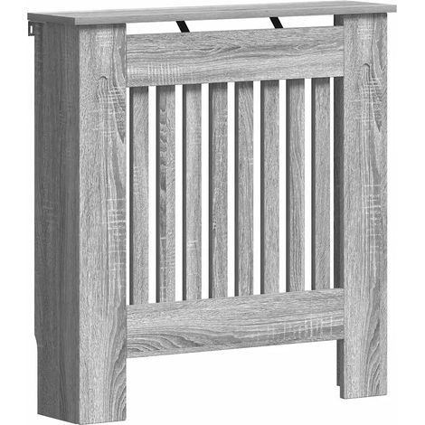 Cache-radiateur design moderne 78 x 19 x 81,5 cm avec étagère pratique en bois gris sonoma (1/5)