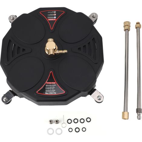 13-Zoll-Hochdruckreiniger-Oberflchenreiniger-Aufsatz mit 4 Rdern, 2500 PSI, 1/4 Zoll Schnellstecker, Hochdruckreiniger-Oberflchenreiniger