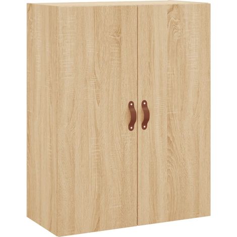 Armario de pared multiusos con gran capacidad de almacenamiento 69,5 x 34 x 90 cm fabricado en madera de roble Sonoma 020048567 (1/5)