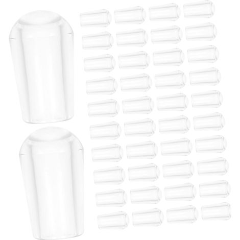 Lot de 100 embouts de cintres en PVC transparent ronds et (1/5)