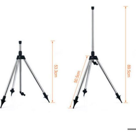Arroseur - Trépied Télescopique - Portée Jusqu'à 24 M - Angle Réglable 30° à 360° - Pour Jardin Et Grandes Surfaces - 1 Pièce (1/4)