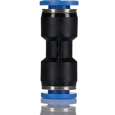 Adaptateur tube à tube droit RS PRO vers Enfichable, 8 mm Enfichable 6 mm ( Prix pour Sachet de 10 ) (1/3)
