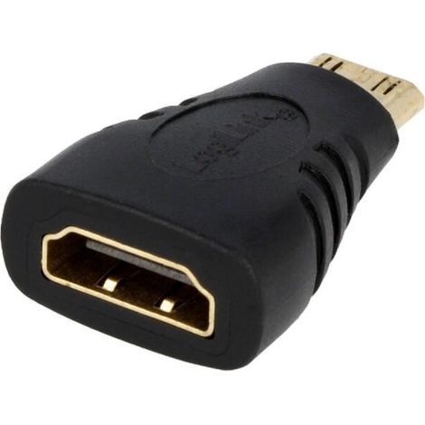 Adaptateur HDMI femelle mini HDMI prise male - Noir