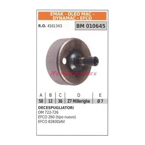 Campana frizione EMAK decespugliatore OM 722 726 EFCO 260 8260D/AV 010645