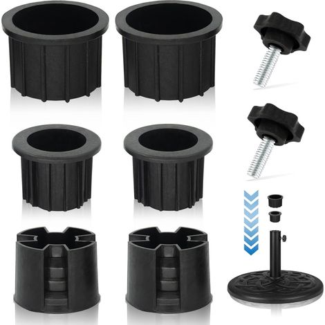 8 pièces - Œillets et caches pour pieds de parasol - Pièces de rechange pour pieds de parasol de terrasse - Cache stabilisateur pour pieds de parasol (1/5)