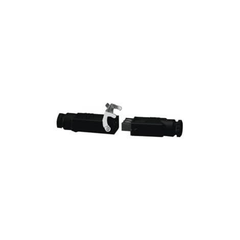 somfy Hirschmann Stecker + Kupplung Kit, INKL. Sicherungsbügel, Schwarz (9701566)