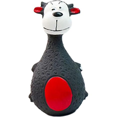 latex sonore Jouet pour chien – Non-Toxic et résistant aux morsures – pour macheurs intensifs nettoyage des dents Fetch Game – Noir (1/5)