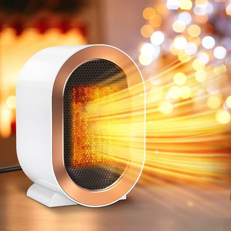 Mini Radiateur Soufflant à économie d'énergie Chauffage Soufflant électrique Radiateur Soufflant Chauffage d'appoint 1500W Avec 2 Modes pour Salon, Chambre, Salle de Bain (1/5)