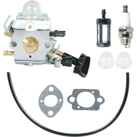 Carburateur avec Filtre à Air et Bougies d'Allumage pour Souffleur de Feuilles Compatible (1/4)