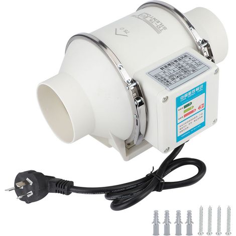 Ventilateur d'Extraction Industriel à Pression Oblique pour Mur/Fenêtre, Prise AU 220V (1/5)