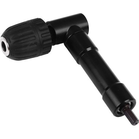 90° angle adapter for drill, electric chuck, for domestic and industrial repairs, plastic case (1/5)