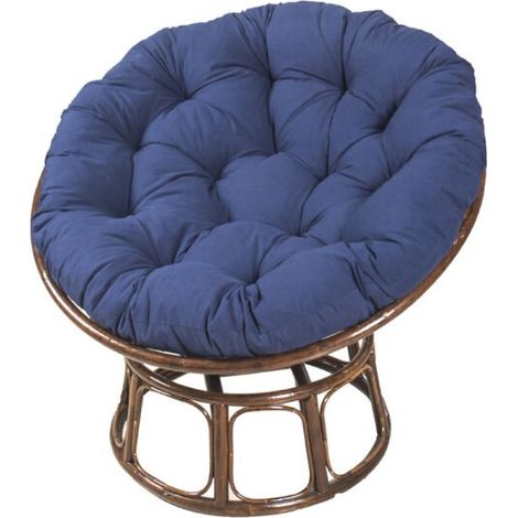 coussins de chaise d'extérieur coussin de siège rembourré coussin de siège suspendu hamac hamac rond balançoire siège balançoire oiseau coussin -Marine 50×50CM (1/5)
