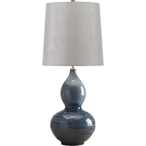 Elstead Lapis Gourd - 1 lampe de table lumineuse bleue, E27