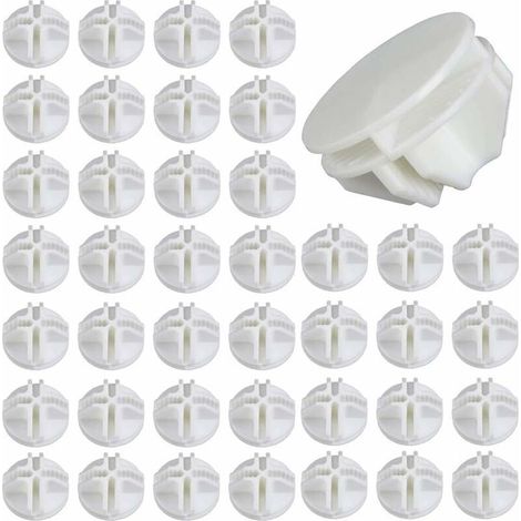 40pcs Fils Cube Plastique ABS Connecteur Cube de Rangement Blanc Raccord Meuble de Rangement Raccord Meuble de Rangement Cube de Fil Modulaire Cube en Grille pour Étagère Casier de Rangement