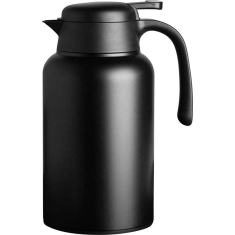 Mug isotherme - Bouteille isotherme - Carafe isotherme - Carafe isotherme en acier inoxydable - Étanche - Durable - 2 litres - Grande capacité - Maintien au chaud et au froid - 24 heures (1/5)