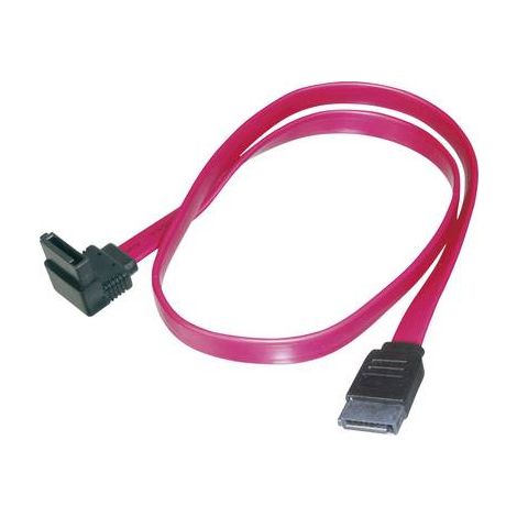 Câble de connexion disque dur Digitus - 2 connecteurs SATA femelles 7 broches coudé - 0,50 m - Rouge - AK-400104-005-R X46587 (1/2)