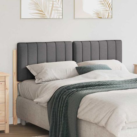 Gepolstertes Kopfteil mit Kopfteil Braun und Dunkelgrau 135 cm