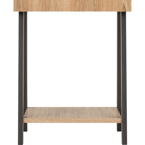 Eddie Side Table - L45 x W60 x H55 cm - Grey/Sonoma Effect (1/4)