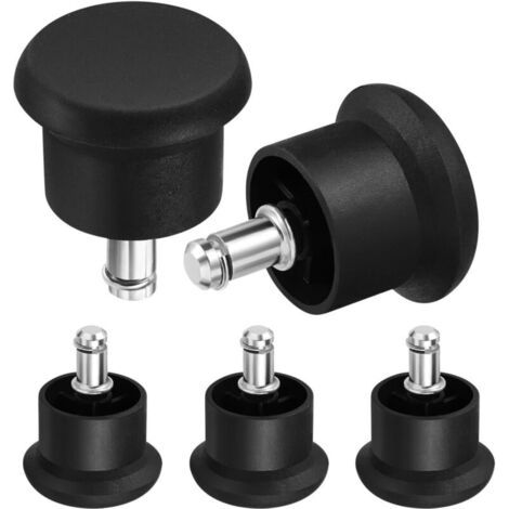 BUNTHAUS Lot de 5 roulettes de rechange en nylon pour chaises de bureau ou de maison (noires) (1/5)