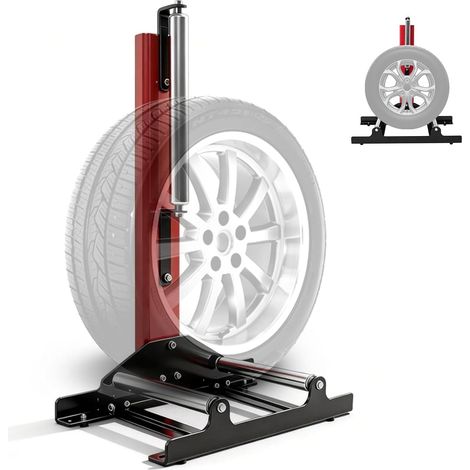 Support de rangement pour pneus, support de nettoyage en acier à hauteur réglable, support de roue robuste pour le nettoyage et le polissage des pneus - 70×45×83 cm (1/5)