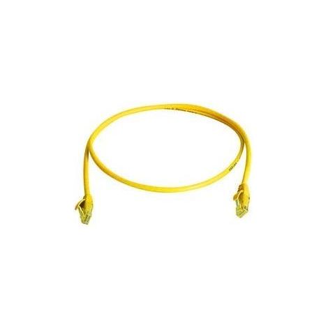 Telegärtner 100008721 RJ45 Patchkabel CAT 6 5.0 m Gelb Flammwidrig, mit Knickschutztülle 1 St. (1/4)