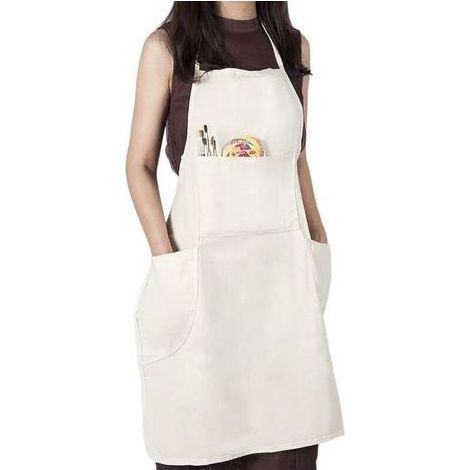 Tablier - Toile - 77 cm x 66 cm - 4 Poches - Pour Cuisine Jardinage Peinture - Adulte - 1 Pièce (1/5)