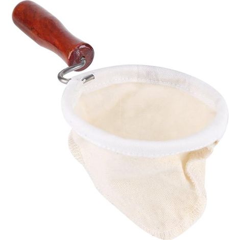 Filtro de tela para café, Filtro manual con mango de madera, Filtro de café permanente, Lavable, Hecho a mano, Filtro de café reutilizable (1/5)