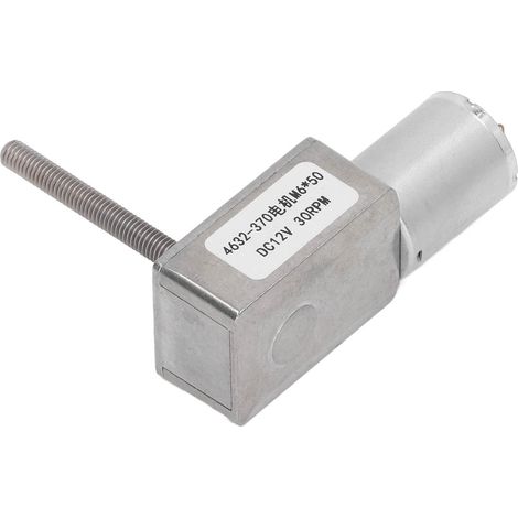 12V Gleichstrom-Schneckengetriebemotor, 30 U/min, selbsthemmend, ausgezeichnete Passform, M6x50mm Welle, robust und zuverlässig. (1/5)