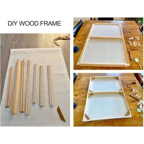 Barres de civière en bois de toile, cadres en bois de peinture, cadres en bois de toile pour affiches de peinture à l'huile 50x100 (1/5)