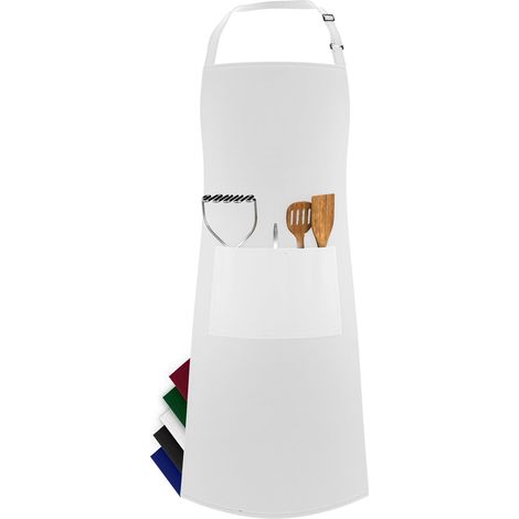 Tablier de cuisine pour les femmes, imperméable à l'eau avec 3 poches, tablier de cuisine pour hommes réglable à long lacet, tabliers professionnels pour hommes et femmes, barbecue, restaurant, café, (1/5)