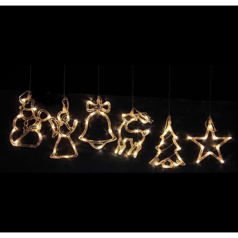 Addobbo Natalizio Assortito con Luce Led Calda