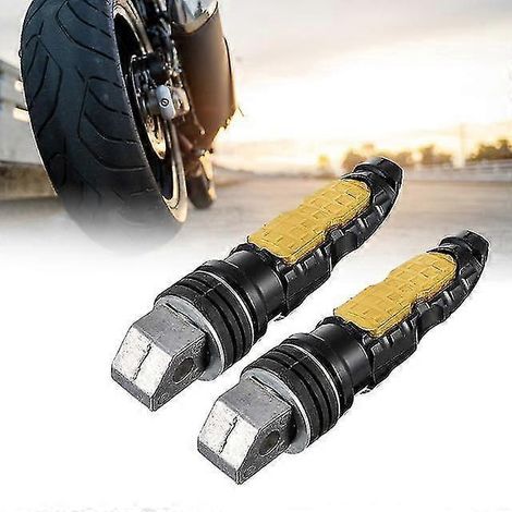 2 Stück Motorradpedale, Dirtbike-Zubehör, Fußrasten, Universal, Aluminiumlegierung – Gold