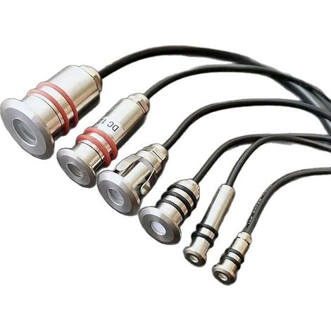 Lampe de sol LED encastrée miniature étanche extérieure acier inoxydable DC12V, spot étoilé pour escalier jardin terrasse (1/2)