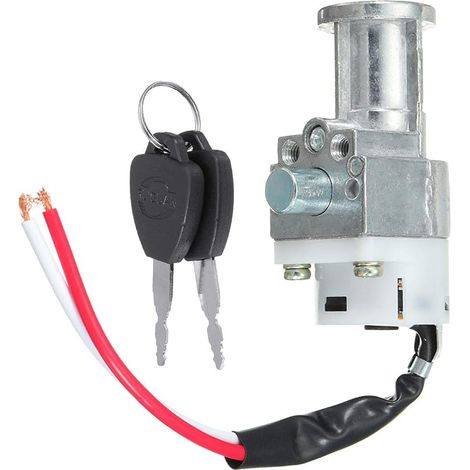 Batterie Chager Commutateur D’Allumage Serrure avec 2 Clés pour Moto Électrique Vélo Scooter E-Bike (1/4)