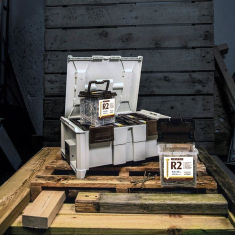 Reisser SSC2 Crate Mate Case with 6 Tubs of R2 Screws - CSK Pozi Wood Screws