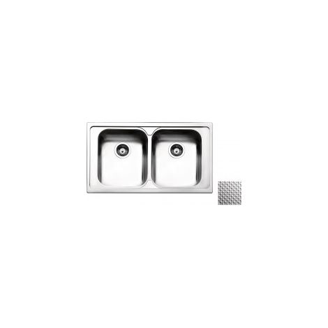 Apell VE862IAC Venezia Lavello da Incasso 2 Vasche Acciaio Inox Antigraffio 86x50 cm colore Inox (1/2)