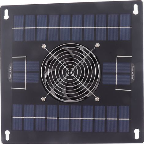 Ventilateur Solaire pour Poulailler et Serre avec Panneau Monocristallin (1/5)