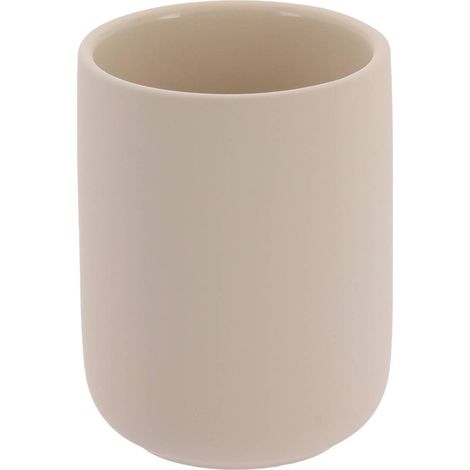 Becher aus steinzeug mit rubber-effekt 300 ml - beige - Tendance (1/2)